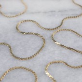Lantisor argint placat cu aur galben 1,1 mm x 45 cm DiAmanti Serpentina040-45cm_Gold-SL